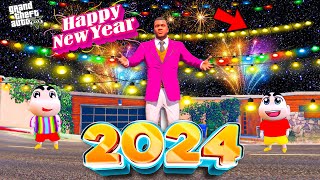 Franklin amp Shinchan Celebrate New Year 2024 With Avengers In GTA 5   GTA 5 AVENGERS [upl. by Newcomer]