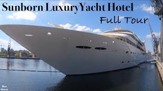 Sunborn Luxury Yacht Hotel  London Docklands  Full Tour  Cabin Upgrade  Afternoon Tea [upl. by Elay]