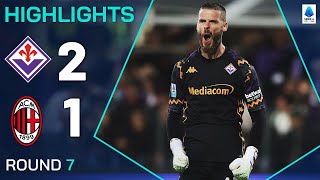 FIORENTINAMILAN 21  HIGHLIGHTS  De Gea saves TWO penalties in crazy Viola win  Serie A 202425 [upl. by Phionna]