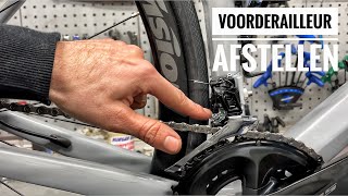 Hoe kun je de VOORDERAILLEUR afstellen racefiets  mountainbike  gravelbike  Dit moet je weten [upl. by Ahsenahs]