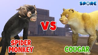 Spider Monkeys vs Cougar  Primate Animal vs Big Cat Animal S1E6  SPORE [upl. by Gavin]