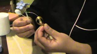 How to make a basic spray with fondant flowers and ribbon on floral wire [upl. by Yenobe]