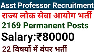 2169 ASST PROFESSOR PERMANENT RECRUITMENT 2024 GOOD NEWS [upl. by Edan]