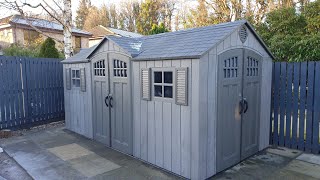 Lifetime 15x8 Storage Shed Assembly from start to finish [upl. by Eednyl]