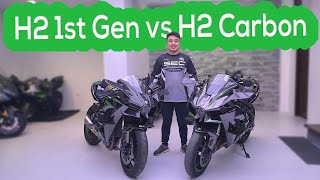 2023 Kawasaki H2 Carbon VS 2015 H2 OG  Comparison Soundcheck [upl. by Meisel962]