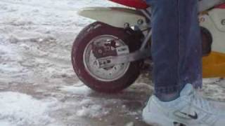 Pocket Bike In The Snow [upl. by Castle]