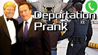 Donald Trump Deports Arnold Schwarzenegger  Prank Call [upl. by Inaffyt]