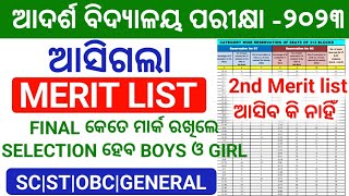 odisha adarsha vidyalaya entrance exam 202324oavs merit list 2023oavs merit list kebe asiba [upl. by Aehtela]