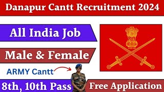 Army Cantt Recruitment 2024 Notification  Army Cantt New Vacancy 2024  Bharti November Jobs 10th [upl. by Tressa]