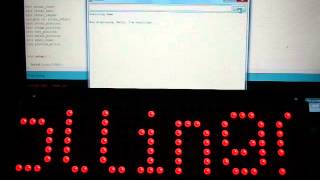 Led matrix with HT1632C controller  scrolling demo [upl. by Oly]