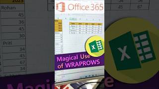 ✅🙄Magical Wraprows Function in Excel🔥Excel Useful Function shorts ytshorts excel excelformula [upl. by Freedman]