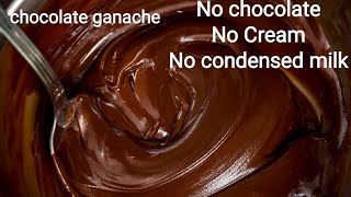 💕3 minute Chocolate ganache Using Cocoa Powder without creamChocolate frosting recipe [upl. by Caterina]