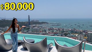 80000 28M THB Stunning Pattaya Beach View Condo for Sale  Thailand House Tour [upl. by Harpole]