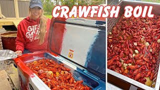 HOSTING MY FIRST CRAWFISH BOIL  HOW TO DO IT TOO [upl. by Mcfadden]