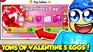 I Bought TONS OF VALENTINES EGGS IN PET SIMULATOR 99 AND THIS HAPPENED [upl. by Nojram]