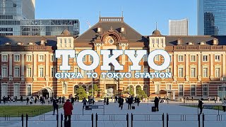 4K WALK  Japan  Tokyo  Ginza to Tokyo Station Nihonbashi [upl. by Eiznek873]