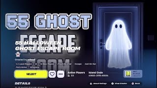 Tutorial  How To complete 55 Halloween Ghost Escape Room On Fortnite [upl. by Akerdal]