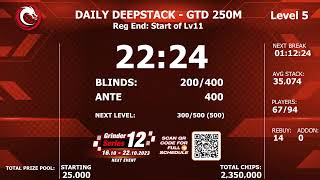 DAILY DEEPSTACk  GTD 250M [upl. by Attegroeg]