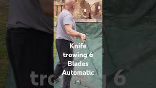 Knife throwing 6 Blades Automatic [upl. by Notlehs]