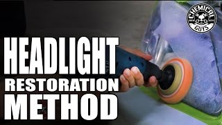 How To Best Headlight Restoration Method  Chemical Guys Car Care [upl. by Bigelow]