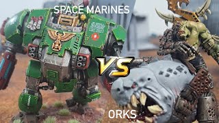 Space marines vs orks warhammer 40000 battle report 10th edition daily dice tournament ITC format [upl. by Doolittle230]