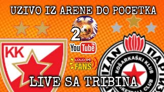 Crvena zvezda Partizan prenos uživo livestream sa tribina do početka meča [upl. by Analahs409]