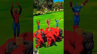 SPIDERMAN BROTHERS SAVES IRONMANCAPTAIN AMERICA AND SpiderMan gta spiderman hulk shorts [upl. by Worlock]