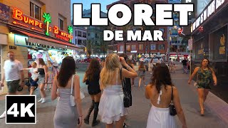 LLORET DE MAR Walking Tour 4K Spain 2024 [upl. by Elidad139]