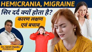 HEMICRANIA HEADACHE amp MIGRAINE HEADACHE CAUSES amp SYMPTOMS  BY DRX SATISH CHANDRA [upl. by Kieffer]