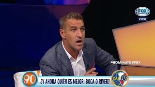 La reacción de Cascini cuando le dicen que quotRiver es mejor equipo que Bocaquot  90 Minutos de Fútbol [upl. by Ailalue]