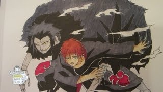 How to draw Sasori of the red sand サソリ [upl. by Ynnoj218]