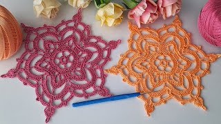 Beautiful Crochet Doily 🧶 Step by step Doily For Crochet Table and Crochet Table Mat [upl. by Anivle]