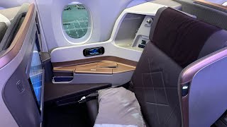 Trip Report Singapore Airlines A350900 Business Class Singapore to Los Angeles LAX [upl. by Nedi]