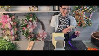 DIY Gift Box Silk Flower Arrangement Faux Flowers [upl. by Bennion]