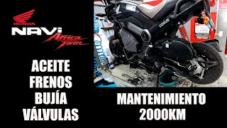 MOTOS  HONDA NAVI 2022  MANTENIMIENTO 2000 KM [upl. by Htidirem217]