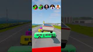 🚘CR7 vs Messi vs Elon vs MrBean Jump Challenge ⚽️ beamngdrive simulator shorts ronaldofootball [upl. by Carn]