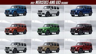 2022 MercedesAMG G63  All Color Options  Images  AUTOBICS [upl. by Hibbert771]