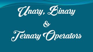 Unary  Binary and Ternary Operators in Java  Must Watch [upl. by Nidnarb]