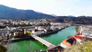 Kufstein Perle Tirols am InnBlick View from von der Festung fortress over the river Inn [upl. by Nnayt]