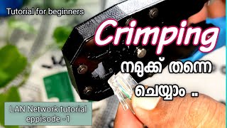 rj45 crimping tutorial malayalam  for beginners  Dineesh Kumar C D  LAN Networking  Ethernet [upl. by Lessard]