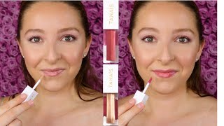 TANAIS Sunset to Stars Lip Oil Duo in Mahina Moon amp Plumeria Petals Review amp Swatches [upl. by Tija]