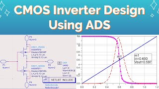 CMOS INVERTER SIMULATION USING ADS [upl. by Dulcie]