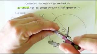 Construeer een regelmatige veelhoek als de straal van de omgeschreven cirkel gegeven is [upl. by Tatman467]