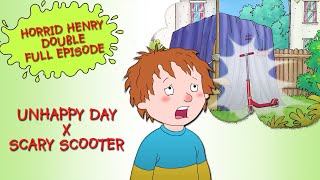 Unhappy Day  Scary Scooter  Horrid Henry DOUBLE Full Episodes  Season 3 [upl. by Gilford]