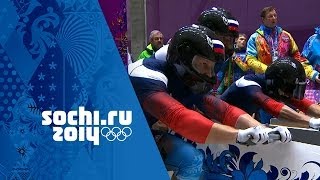 Bobsleigh  FourMan Heats 1 amp 2  Sochi 2014 Winter Olympics [upl. by Sebastien630]