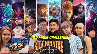 ALL MAGE CHALLENGE Billionaire Gang Mobile Legends Pro Team [upl. by Ninazan621]