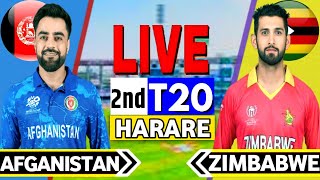 Live  Zimbabwe vs Afghanistan 2nd T20  Live Scores amp Commentary  AFG vs ZIM live [upl. by Eradis]