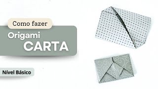 ORIGAMI de PAPEL ENVELOPE para CARTAS passo a passo por Karui Atelie [upl. by Sorrows]