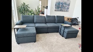 Best Sectional Sofa Set for Living Room  Linsy Home Modular Sectional Sofa Review [upl. by Yrailih]