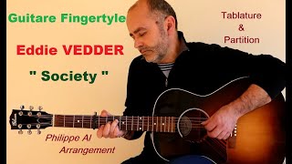 Eddie Vedder  Society  Fingerstyle Guitar [upl. by Neilson]